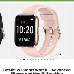 Rose gold Letsfit smart watch